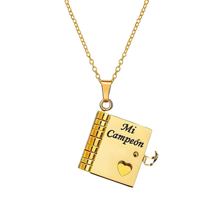 Engravable Heart Geometric Titanium Steel Necklace