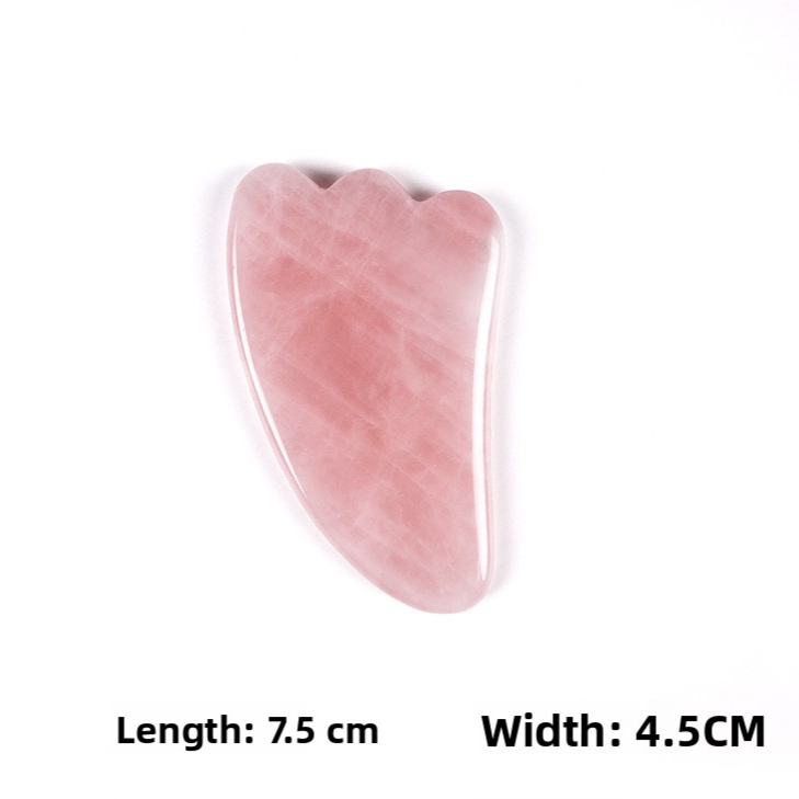 Rose Quartz Jade Facial Body Massage Scraping Stones