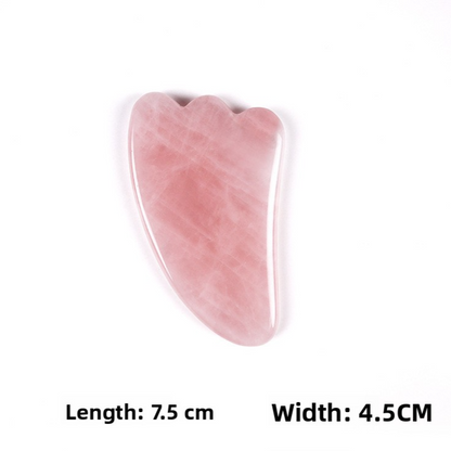 Rose Quartz Jade Facial Body Massage Scraping Stones