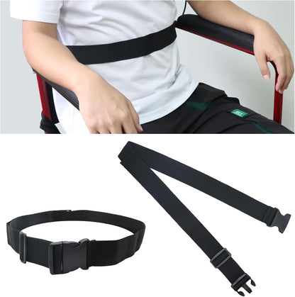 Wheelchair Safety Belt 60" Adjustable Length Wheelchair Safety Harness Anti-Fall Wheelchair Seat Belt Restraints Safety for Elderly, Adults, Child