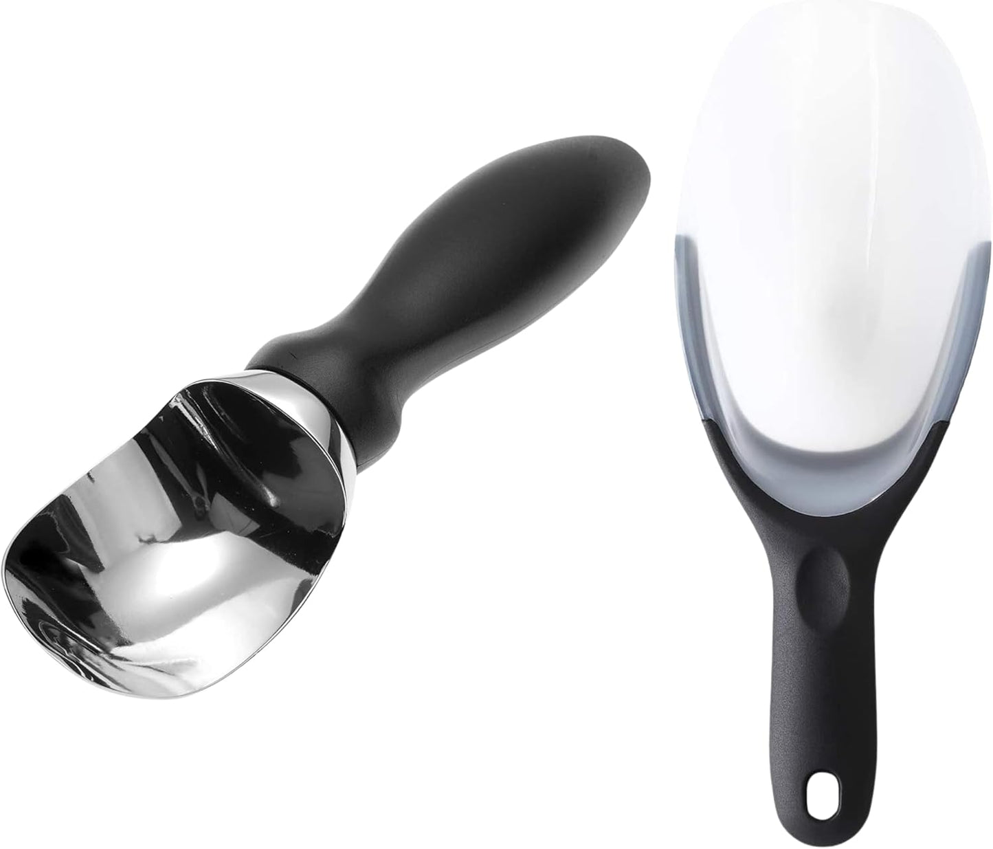 Spring Chef Premium Ice Cream Scoop - Magnetic Design & Ergonomic Handle - Black Bundle