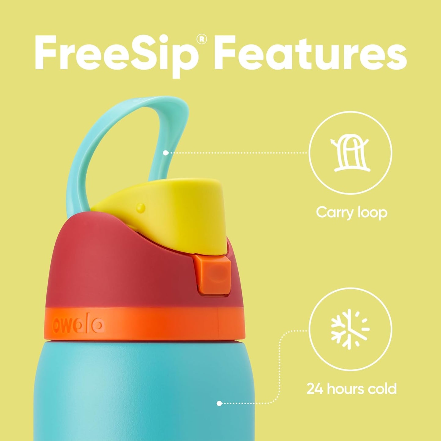 Owala FreeSip Insulated Stainless Steel Water Bottle - BPA-Free, 40 Oz, Perfect for Travel | Summer Sweetness