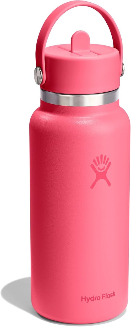Hydro Flask Water Bottle - Insulated Stainless Steel - 32 Oz Popstar Pink with Flex Straw Lid