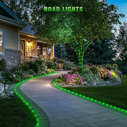 Solar Halloween String Lights 2x200 LED Green Outdoor Decorative Lighting