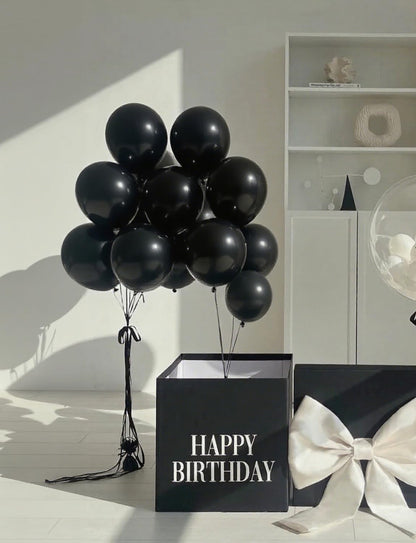 Black Balloons 12 Inch - 24 Pack Latex Party Balloons for Birthday & Baby Shower Celebrations