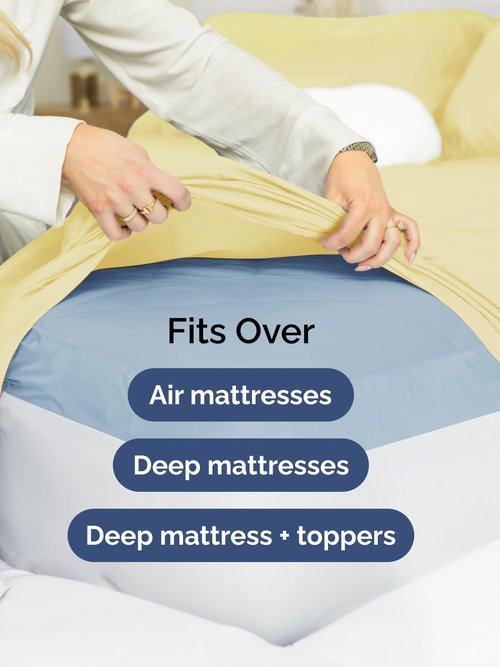 Extra Deep King Sheet Set - 6 Piece Breathable and Cooling Sheets - Hotel Luxury Bedding for Women, Men, Kids & Teens - Easy & Secure Fit - Soft, Wrinkle Free and Comfy - Extra Deep Pockets - Yellow