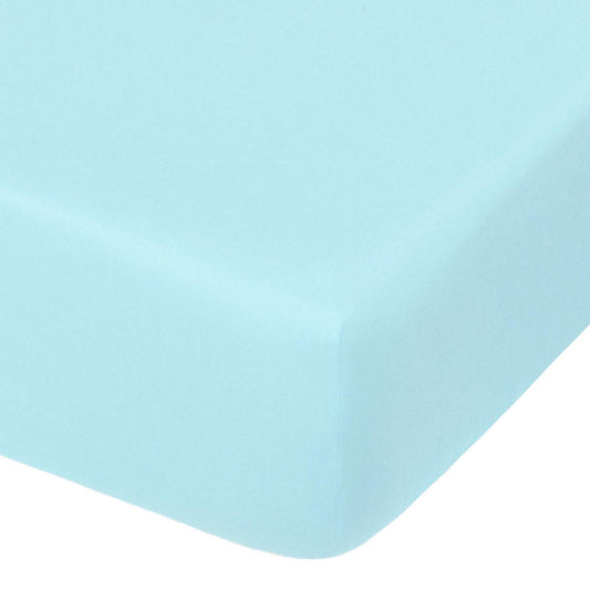 NTBAY 100% Brushed Microfiber Fitted Crib Sheet - Super Soft & Cozy Aqua 28x52 Inches for Standard Cribs