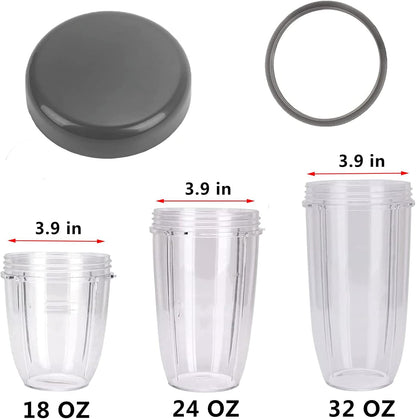 Nutribullet Replacement Lids - 4PCS BPA-Free Resealable Blender Cup Lids for 600W & 900W