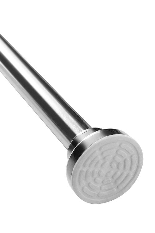 TEECK Shower Curtain Rod, 40-73 inch Adjustable Tension Spring, Premium Stainless Steel, Anti-Slip, No Drilling, No Rust, Never Collapse, for Bathroom, Easy to use