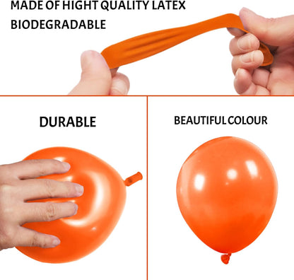 Orange Balloons - 110 Pcs Mini 5-Inch Thick Latex Balloons for Birthday & Wedding Decor