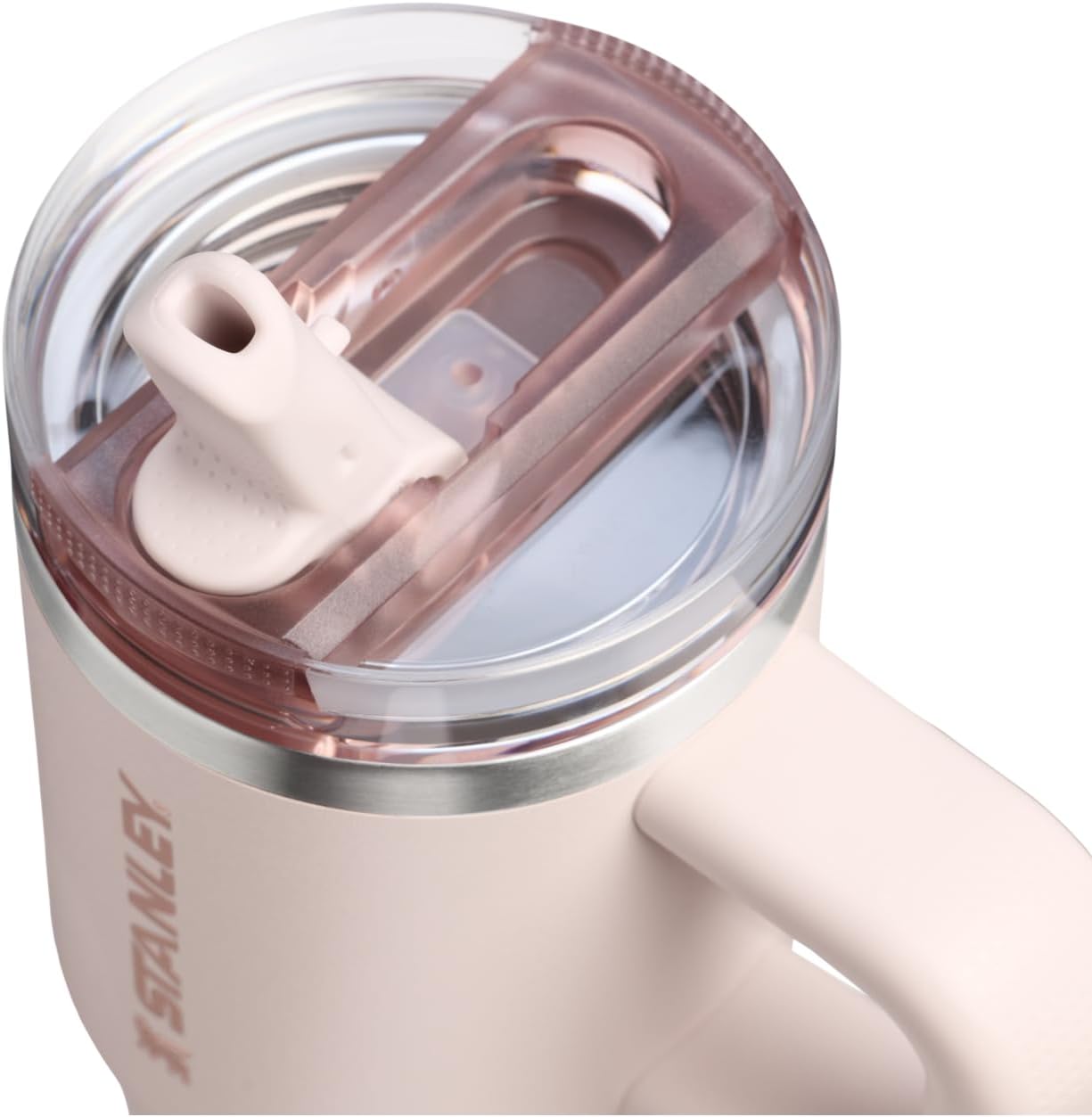 STANLEY Quencher ProTour Tumbler - 14 oz Insulated Stainless Steel Cup with Built-In Straw & Handle | BPA-Free Rose Quartz