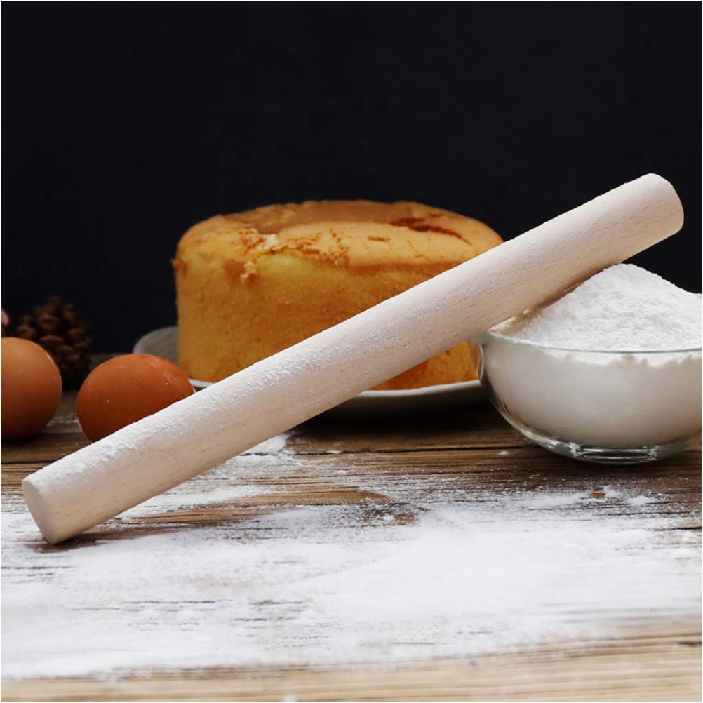 Non-stick Rolling Pin Wood Dough Roller Classic for Baking Cookie Pastry Pizza