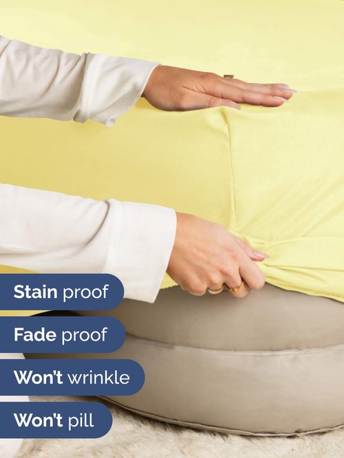 Extra Deep Twin Fitted Sheet - Hotel Luxury Single Fitted Sheet Only - Easily Fits 18 inch to 24 inch Mattress - Ultra Soft, Wrinkle Free w/Extra Deep Pockets - Easy-Care, Breathable & Comfy - Yellow