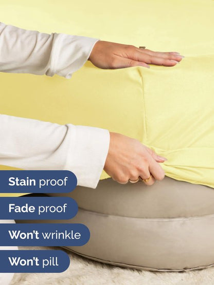 Extra Deep Twin Fitted Sheet - Hotel Luxury Single Fitted Sheet Only - Easily Fits 18 inch to 24 inch Mattress - Ultra Soft, Wrinkle Free w/Extra Deep Pockets - Easy-Care, Breathable & Comfy - Yellow