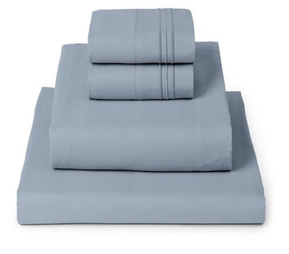 Mellanni King Sheets Set - 4 PC Iconic Collection Bedding - Hotel Luxury, Extra Soft, Cooling Bed Sheets - Wrinkle, Fade, Stain Resistant (King, Blue Hydrangea)
