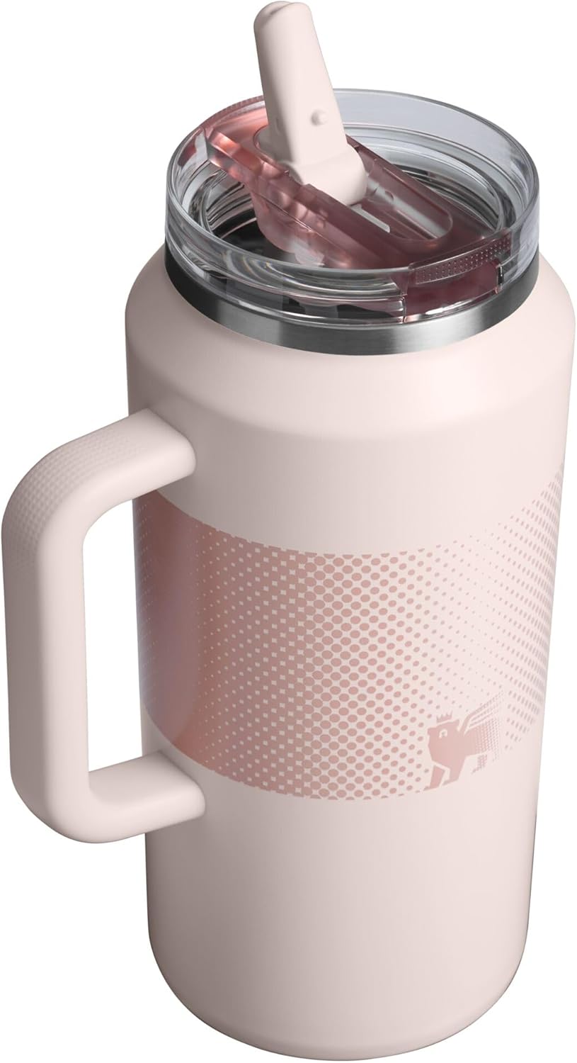 Stanley Quencher ProTour 64 oz Tumbler - Leakproof Lid, Built-In Straw & Handle | Insulated Stainless Steel | BPA-Free | Rose Quartz Fade