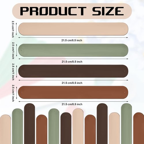 Charniol Wrapping Paper Roll Holder - 12 Pieces Silicone Covered Metal Strips | 1 x 9 Inch Stabilizer for Gift Storage (Earth Color)