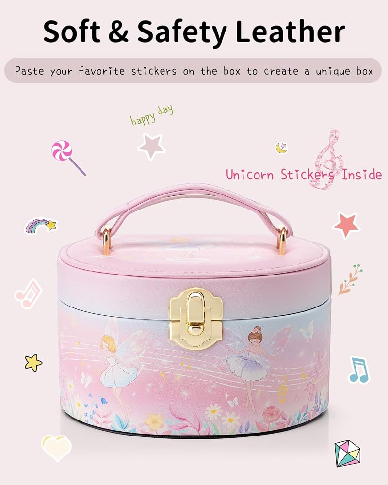 VLANDO Fairy Variation: Musical Jewelry Box for Girls – Arc Design, Spinning Ballerina