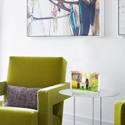 Boxalls 6x8 Inches Acrylic Picture Frames - 5 Pack, Clear Frameless 6x8 Photo Frames with Magnetic, Double Sided Transparent Desktop Frame(5 Pack)