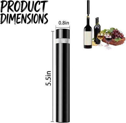 Aeropop Wine Opener, Aero Pop Wines Openers, Needle Type Wines Bottle Openers, Portable Air Pressure Wine Opener, for Home, Restaurant, Party (1, Silver)