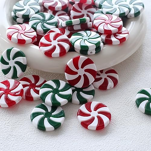Christmas Candy Cane Ornaments Set - Red and Green 50 pcs Hanging Xmas Decorations