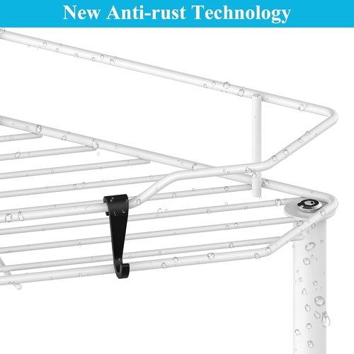 HuggieGems Corner Shower Caddy Organizer - 4 Tier Floor Standing Shelf with Hooks | White Bathroom Rack