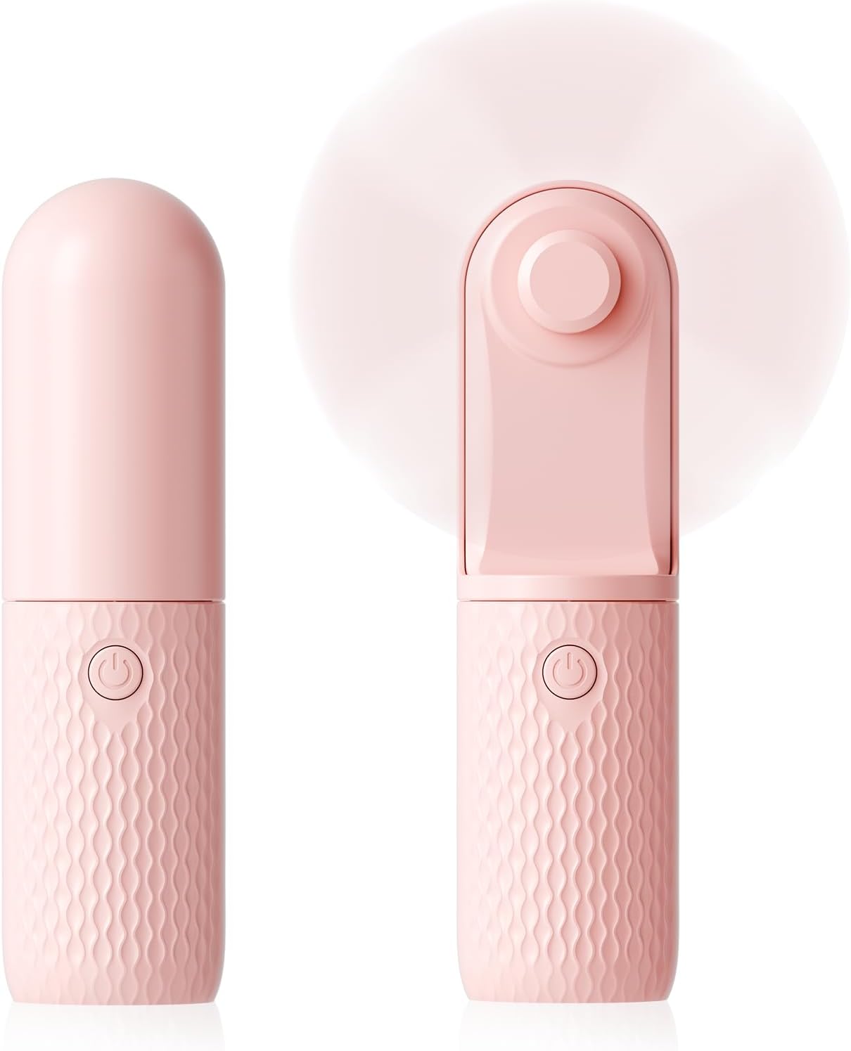 Skiennix Handheld Mini Fan - Rechargeable Portable Fan with 15-Hour Battery Life | Pink Travel Essential