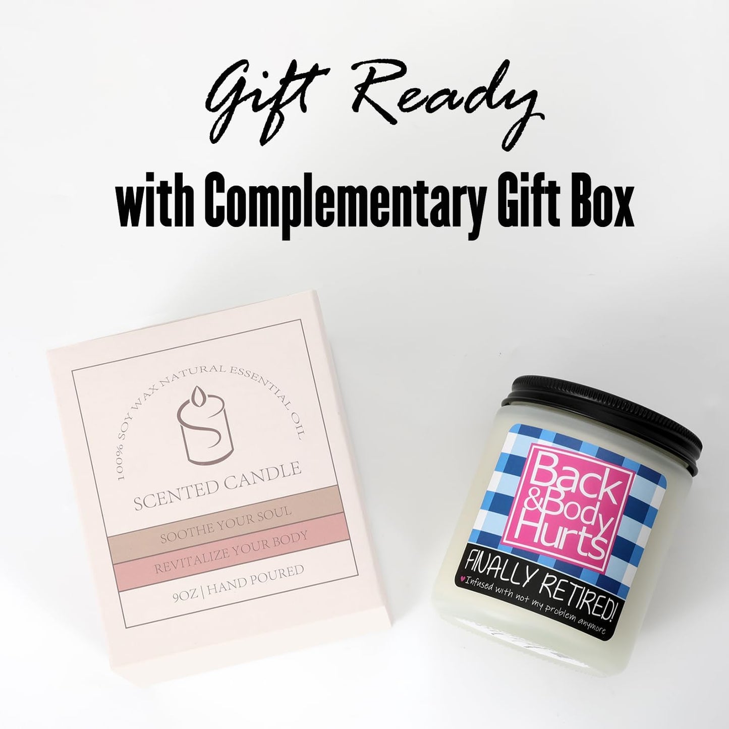 Retirement Gifts for Women Men - Lavender Scented Candle, Funny Retiring Farewell Gifts for Coworkers, Boss, Friends, Teacher, Family, Natural Soy Candles