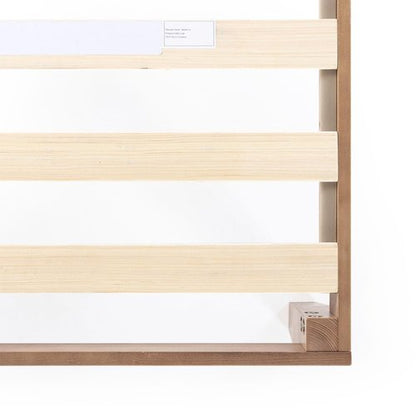 Mellow Naturalista Classic - 12 Inch Solid Wood Platform Bed with Wooden Slats, No Box Spring Needed, Easy Assembly, Queen, Pine