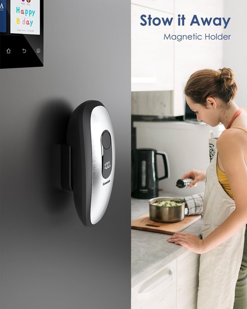 Canslab IRON Rechargeable Electric Can Opener - Wall-Mountable, Smart Auto Stop & LED Battery Indicator