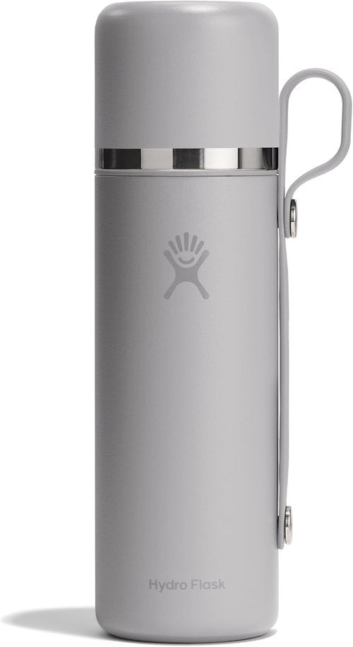 Hydro Flask Hot Flask & Cup - Insulated Stainless Steel Travel Container for Coffee & Tea, 28 Oz Birch Gray