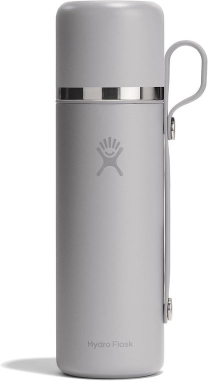 Hydro Flask Hot Flask & Cup - Insulated Stainless Steel Travel Container for Coffee & Tea, 28 Oz Birch Gray