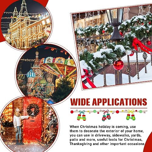 Frienda 200 Pieces Magnetic C9 Christmas Light Clips Outdoor Green Round