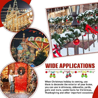 Frienda 200 Pieces Magnetic C9 Christmas Light Clips Outdoor Green Round