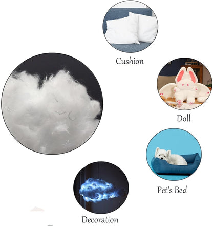 Vseegrs Premium Polyester Stuffing - Soft, Warm Fiber Filling for Stuffed Animals | 75g/2.6oz