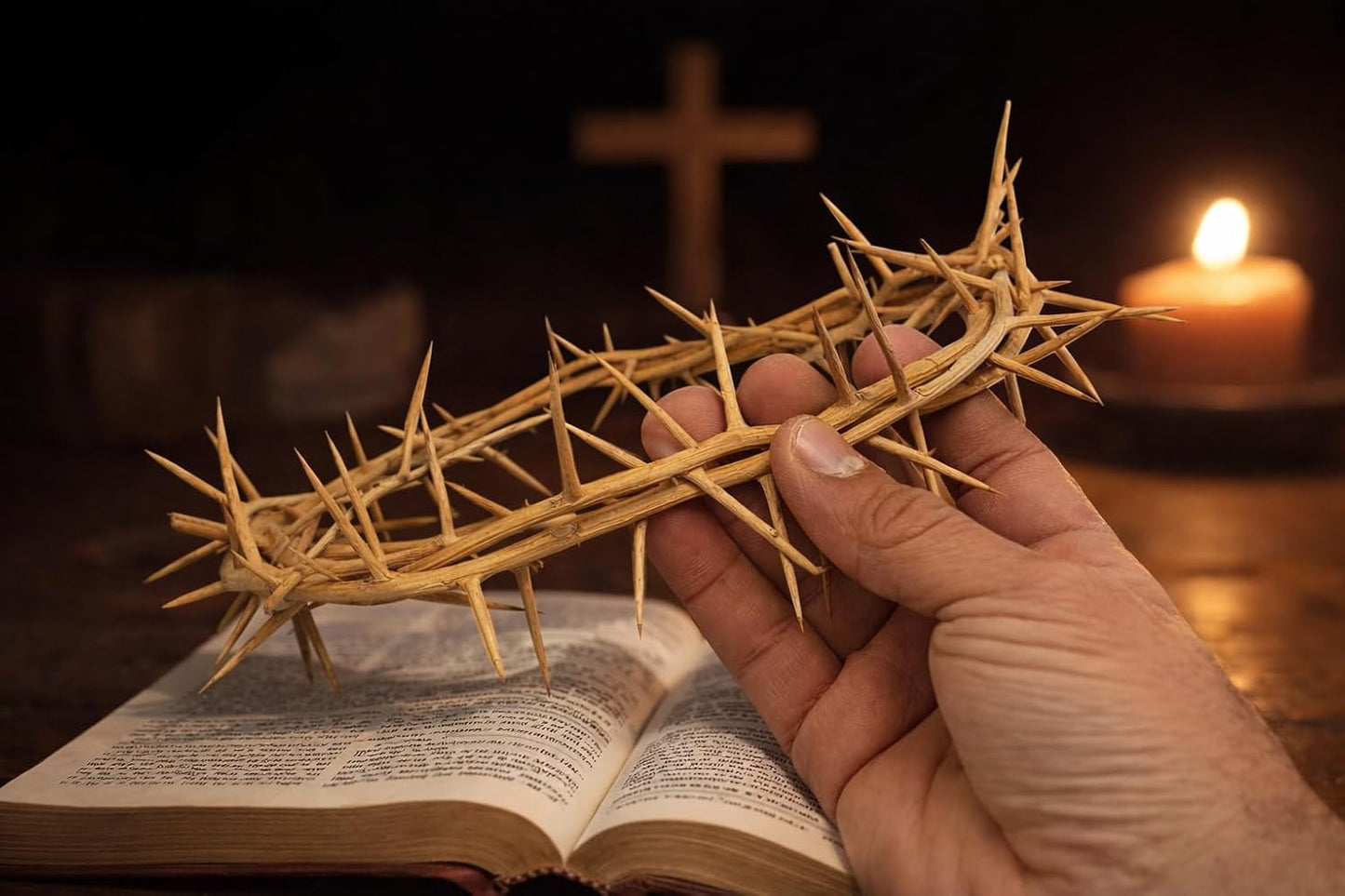 ZULUF Crown of Thorns Ornament - Authentic 7.5" Holy Land Gift Box from Bethlehem | Passion of Christ