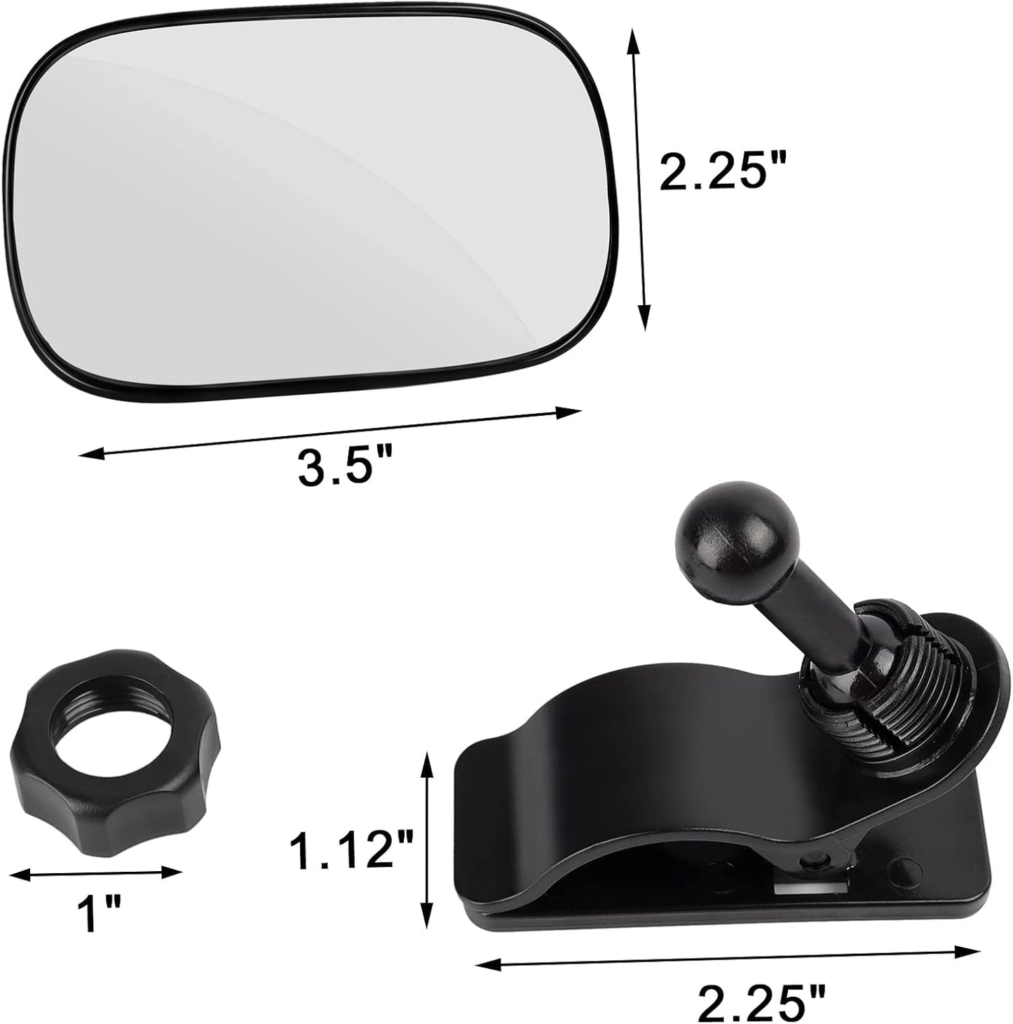 Mluchee Baby Car Mirror - Full Wide Angle Convex 360° Adjustable Rearview Infant Safety Mirror