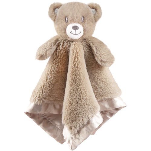 Baby Bear Security Blanket - Soft Minky Plush Lovey Gift for Toddlers | 16 Inch Dark Brown