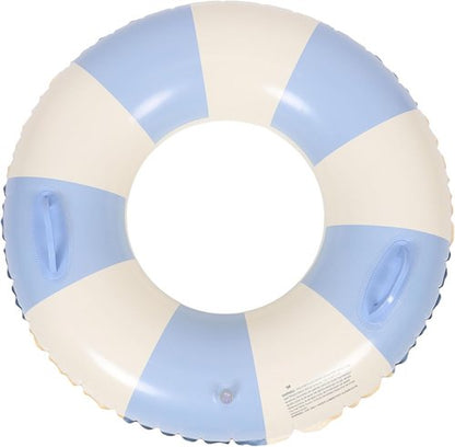 Abaodam Inflatable Swim Ring - Double Handle Water Float Tube for Summer Fun | Compact 9"x6.7" Striped Design
