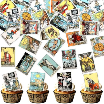 Edible Tarot Cards Cupcake Toppers - Major Arcana Party Decor, Tarot Variation