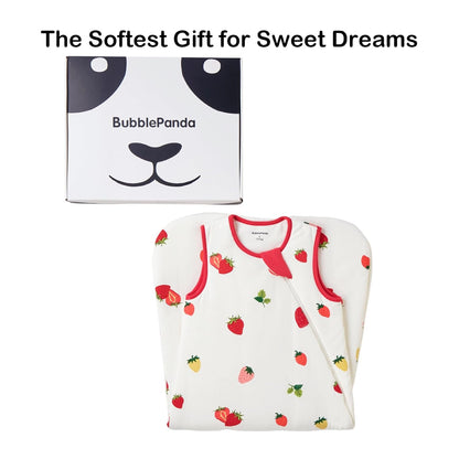 BubblePanda Bamboo Sleep Sack - Soft 2-Way Zipper Toddler Blanket for 6-12 Months, 1.0 Tog