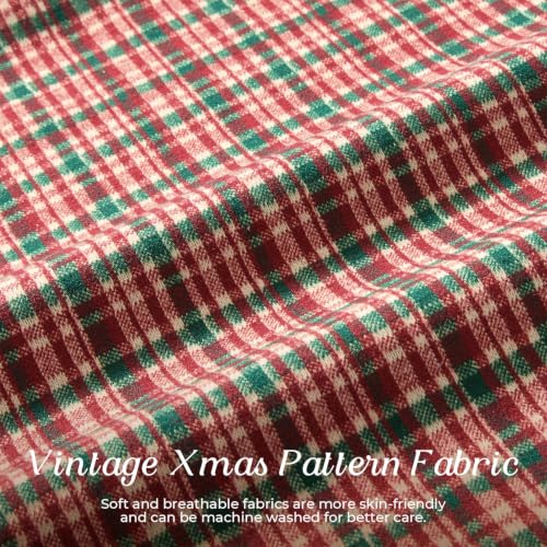 Christmas Plaid Pillow Cover 18x18 with Velvet Piping - Red, Kevin Textile Variation C-Red/18"