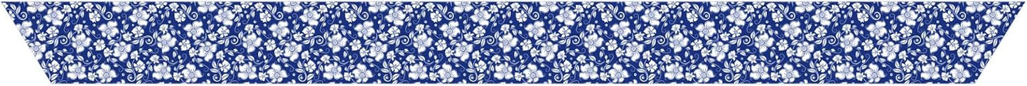 Skiennix Wreath Sash - Reversible Chinoiserie Decor for Monogram Garland | 2 Pcs Blue Style