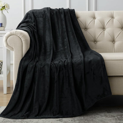 Utopia Bedding Fleece Blanket - XL Ultra Soft & Warm Black Throw (50x70 Inches) | Cozy All-Season Home Decor Gift