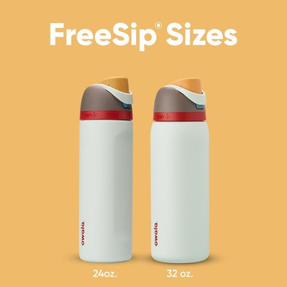 Owala FreeSip Insulated Stainless Steel Water Bottle with Straw for Sports, Travel, and School BPA-Free Sports Water Bottle, 32 oz, Boneyard (Pack of 6)