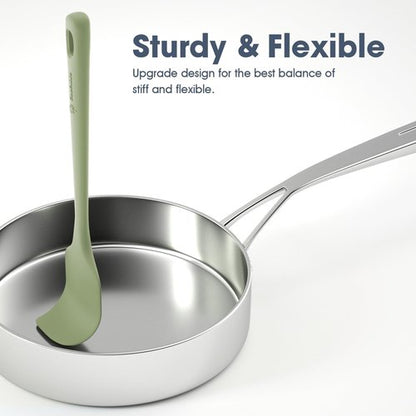ChefAide Silicone Spatula Set - 3 Pieces, Heat Resistant, Ergonomic Grip for Nonstick Cookware