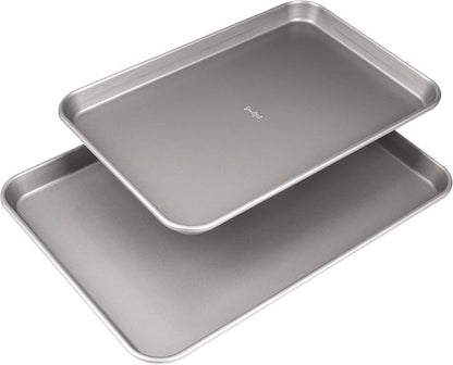 Goodful Nonstick Cookie Baking Sheet Set - Heavy Duty Carbon Steel | Quick Release Coating, 2-Pack (17"x12" & 15"x10")