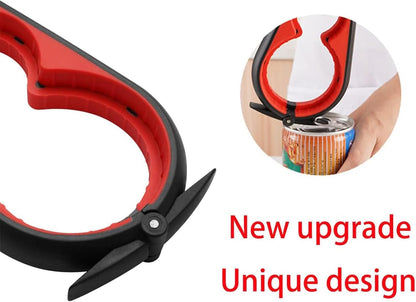 Skiennix Bottle Opener - Ergonomic Jar Opener for Arthritic Hands | Ideal for Seniors & Kids - Black