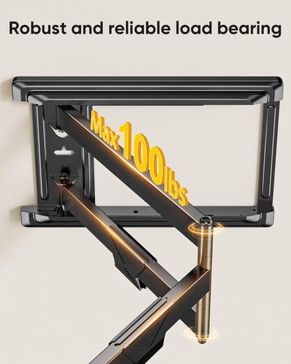 FORGING MOUNT Corner TV Mount Long Arm TVs Wall Mount for Most 37-75 Inch Flat Curved TVs, 30 Inch Long Extension TV Mount Swivel, Tilt, Full Motion Articulating Arms Max VESA 600x400mm up to 99lbs