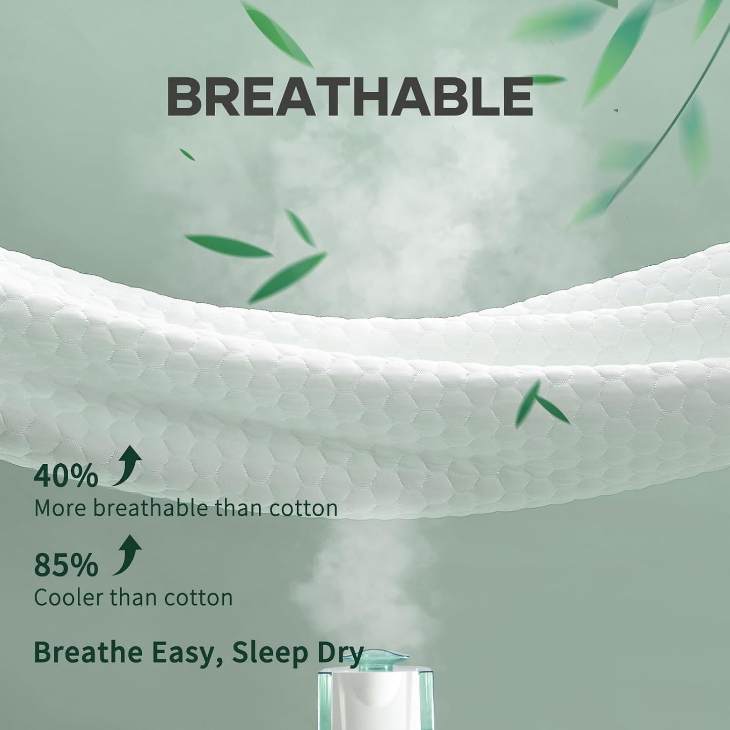 OhGeni Twin Size Mattress Protector - 100% Waterproof, Cooling & Breathable, Pet Hair Resistant, Washable